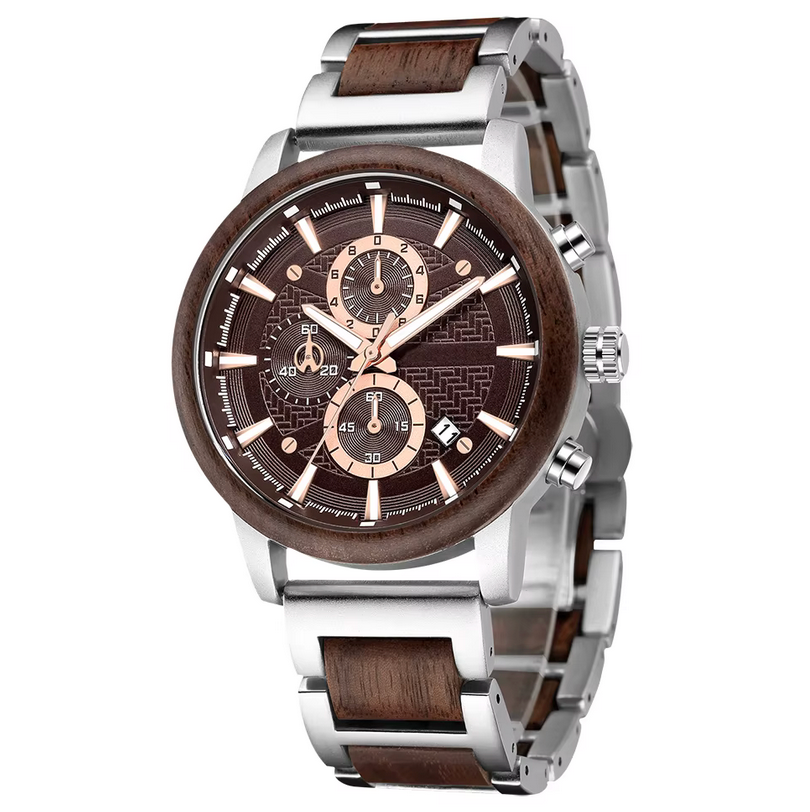 ⌚ Retired Rock Star™ Wood & Steel Watch – Limited Edition
