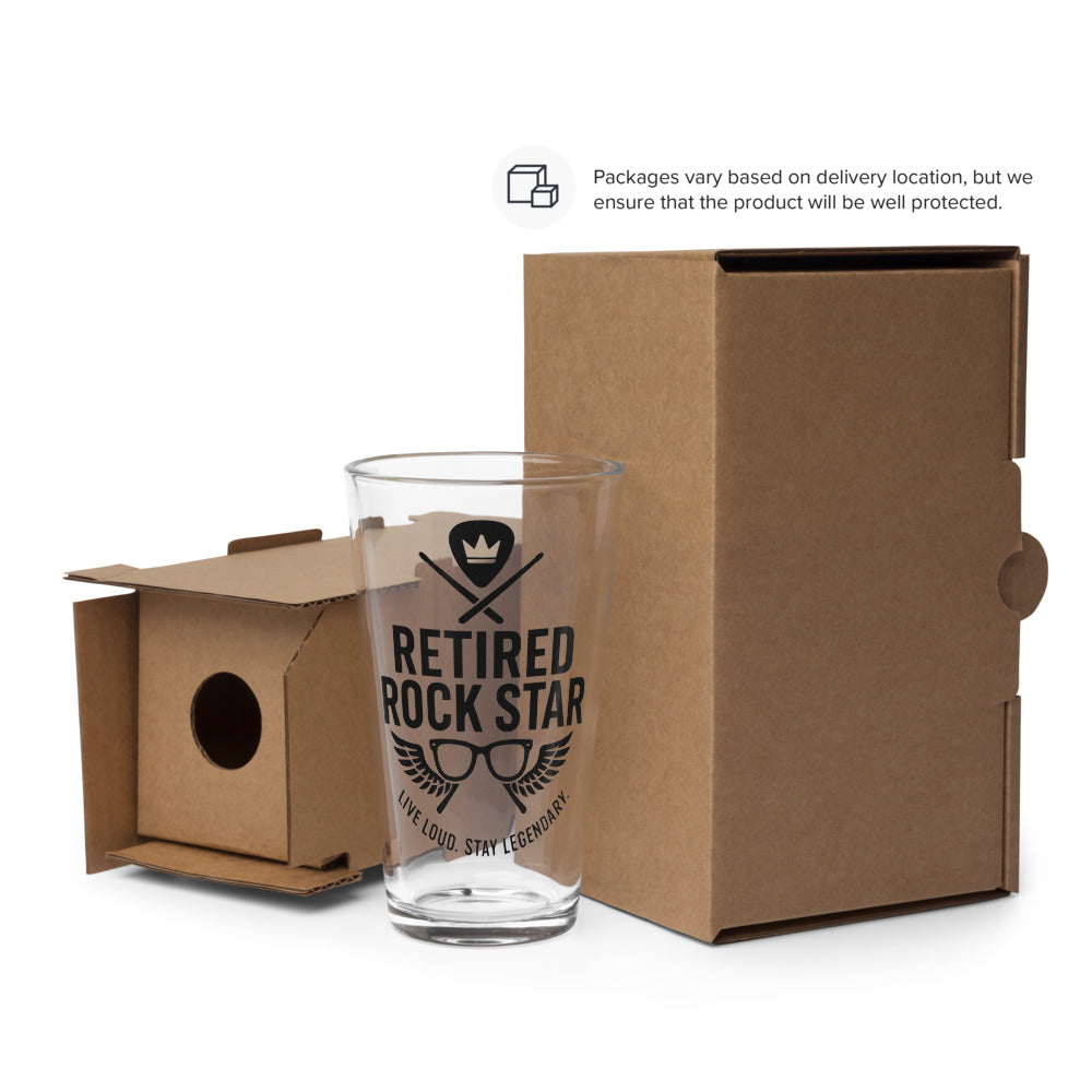 🍺 Retired Rock Star™ Shaker Pint Glass