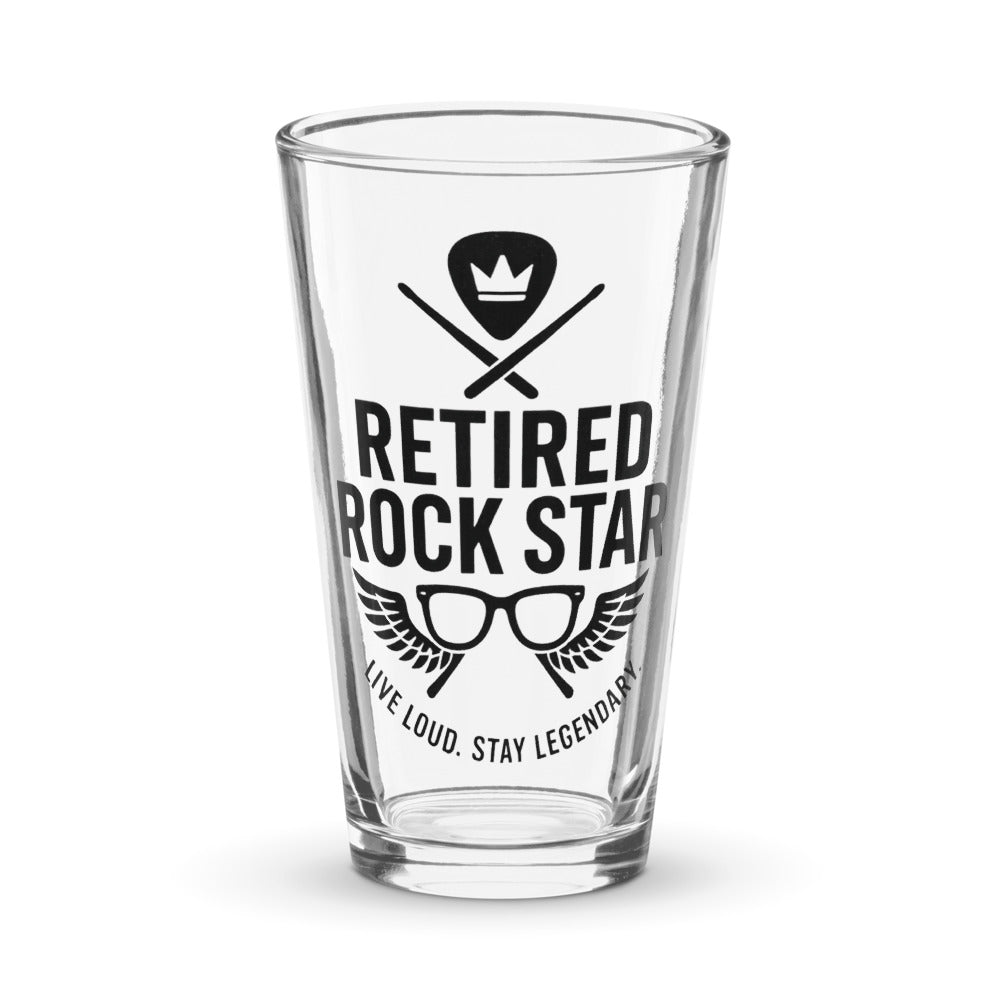 🍺 Retired Rock Star™ Shaker Pint Glass