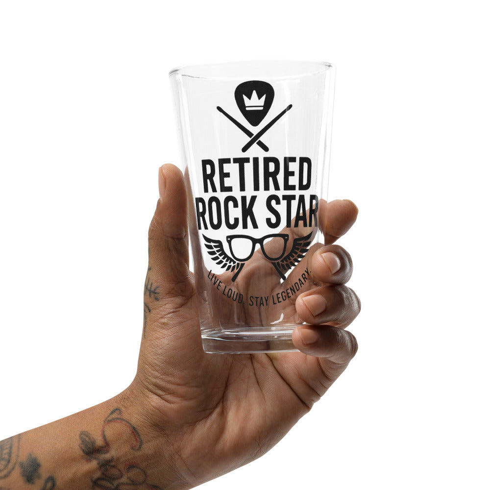 🍺 Retired Rock Star™ Shaker Pint Glass
