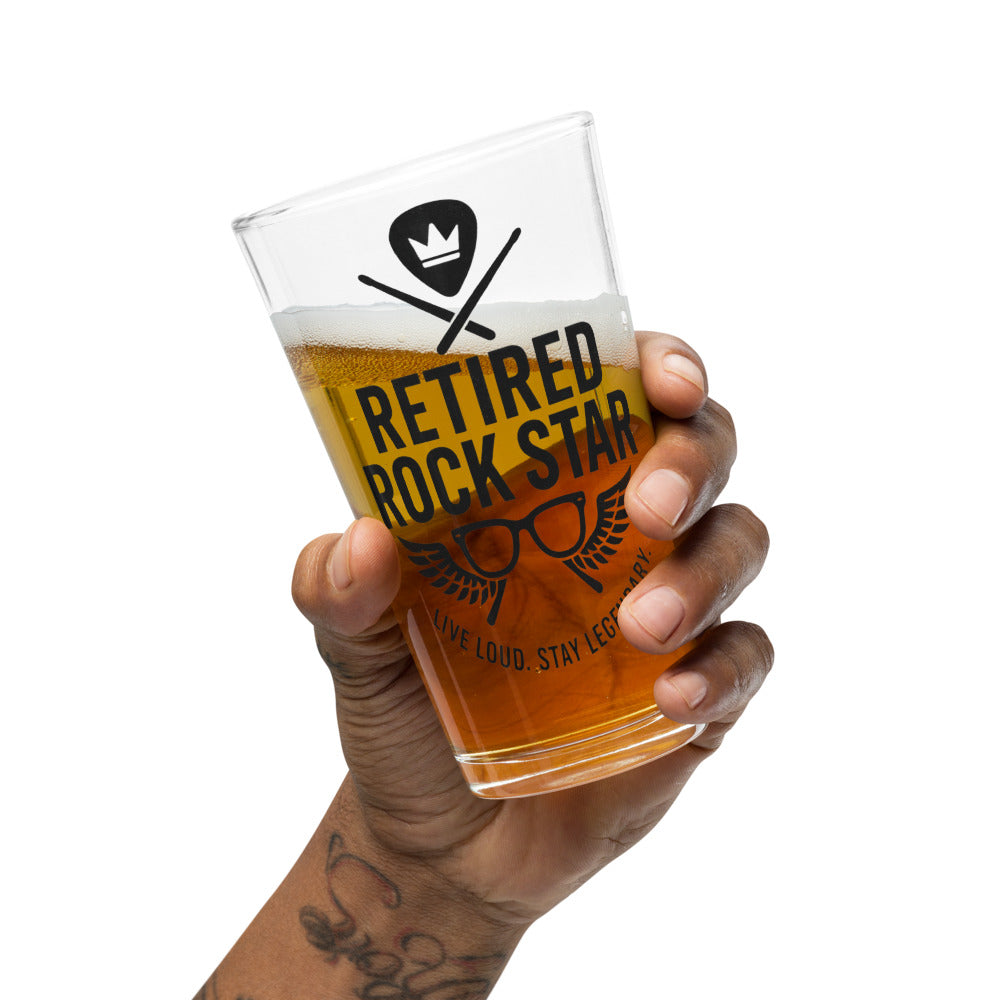 🍺 Retired Rock Star™ Shaker Pint Glass