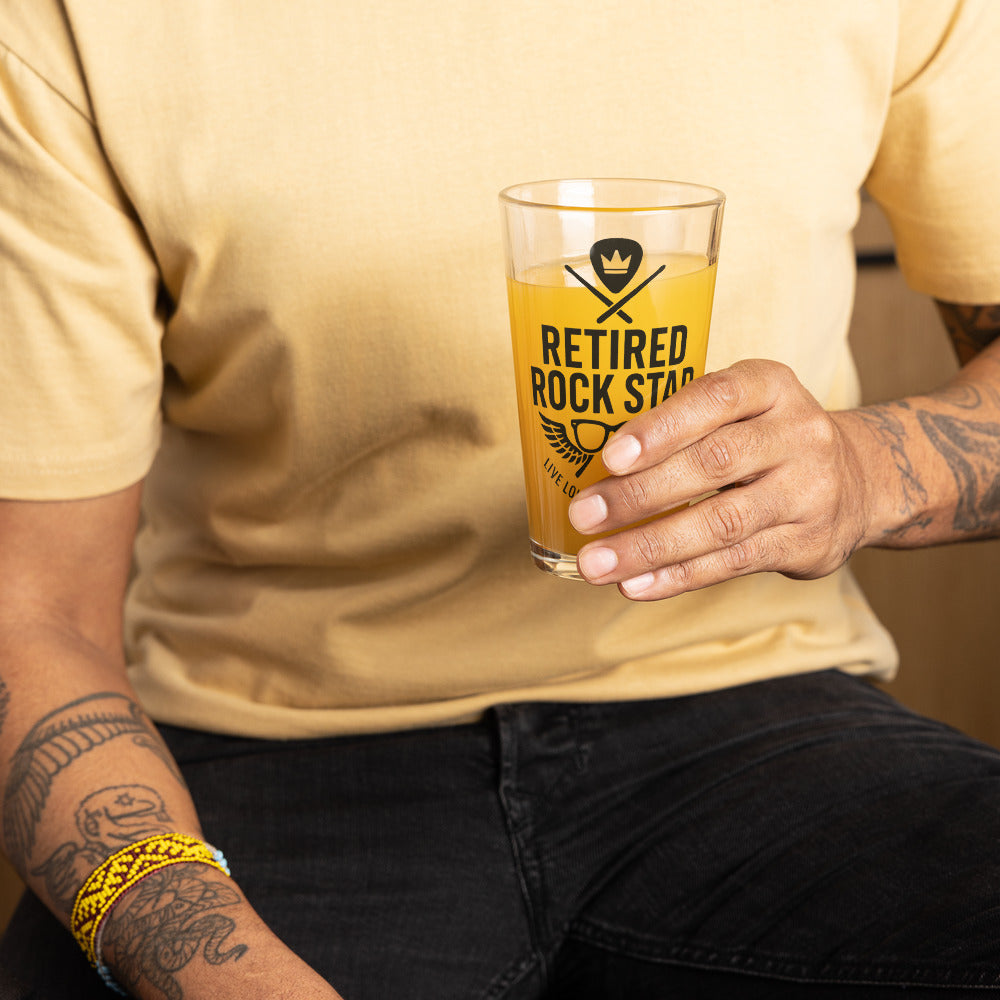 🍺 Retired Rock Star™ Shaker Pint Glass