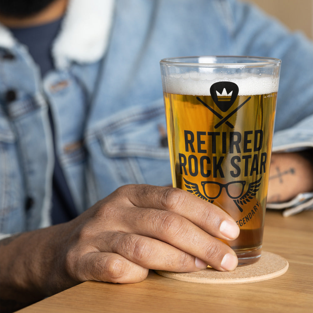 🍺 Retired Rock Star™ Shaker Pint Glass