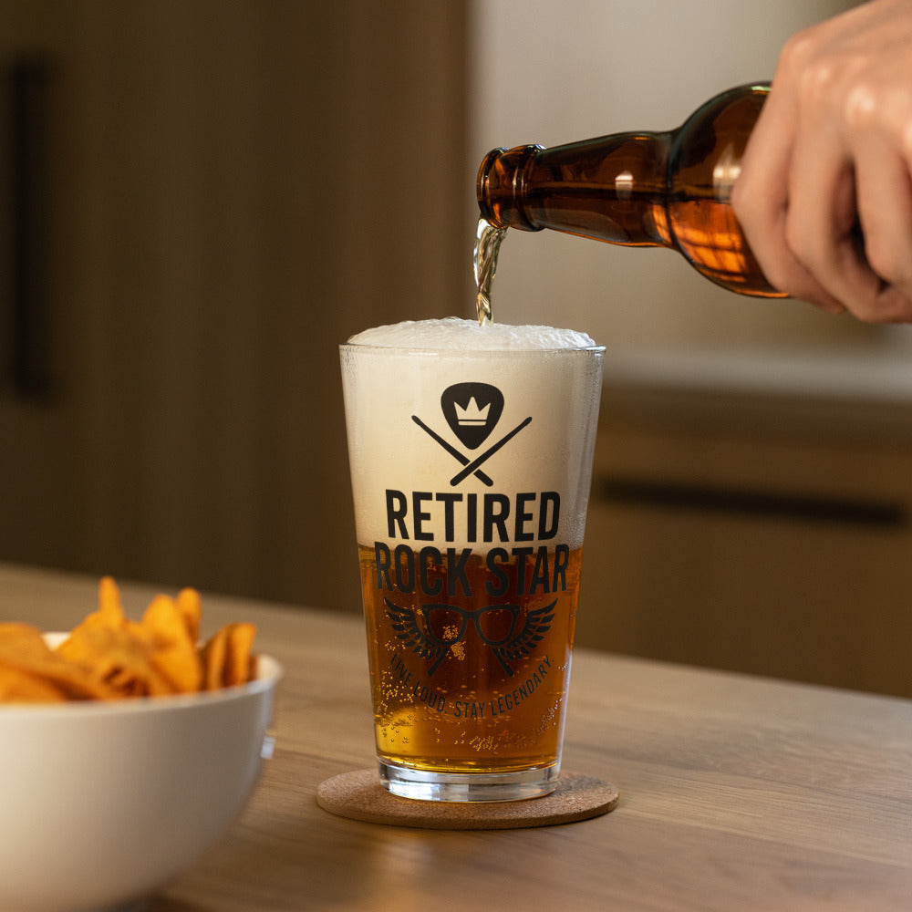 🍺 Retired Rock Star™ Shaker Pint Glass