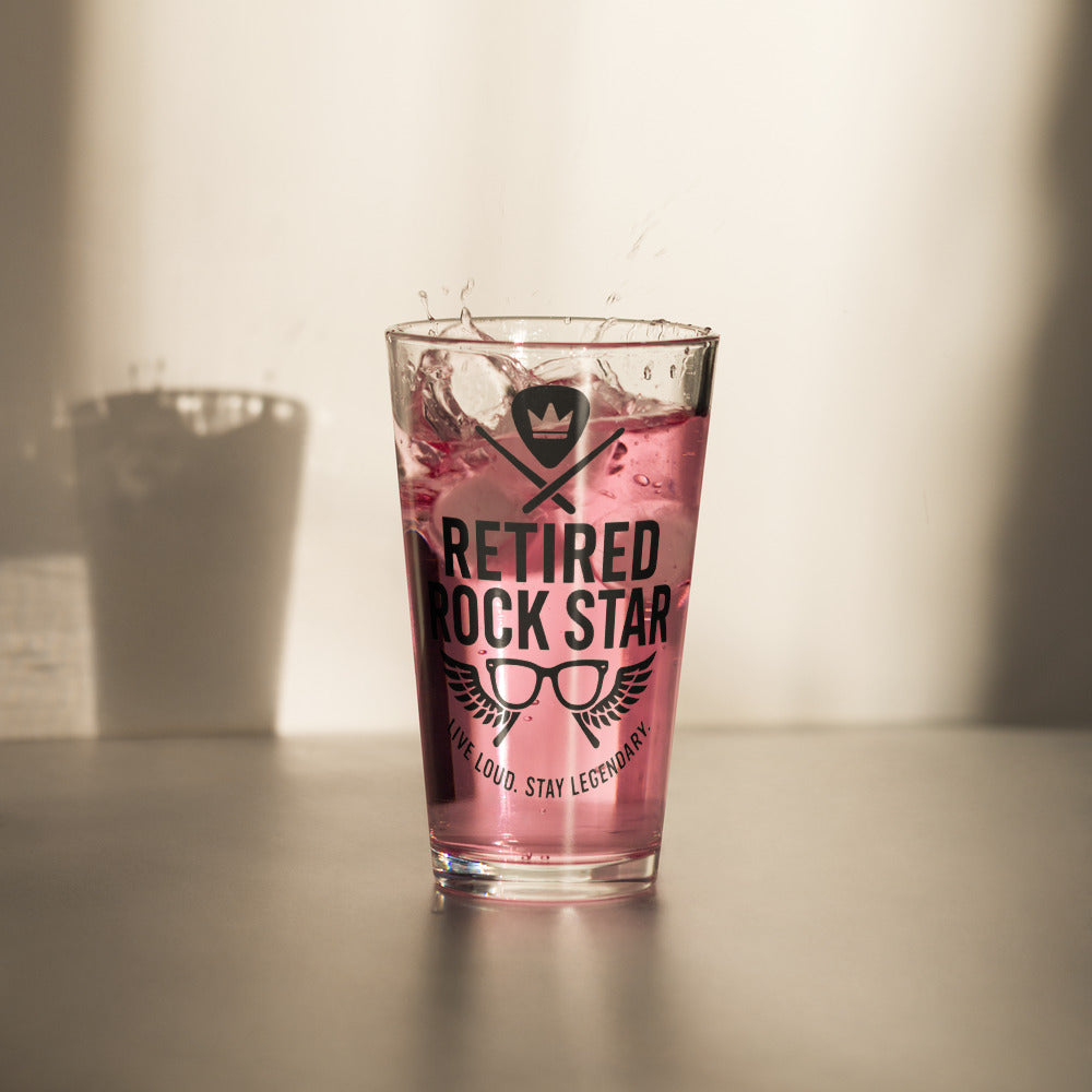 🍺 Retired Rock Star™ Shaker Pint Glass