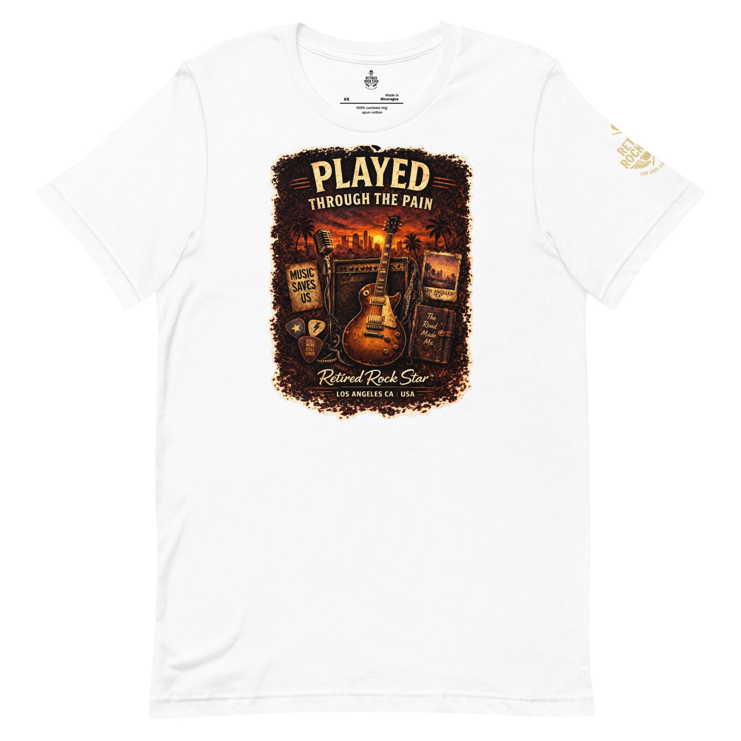 Retired Rock Star™ — “Played Through the Pain” Tee