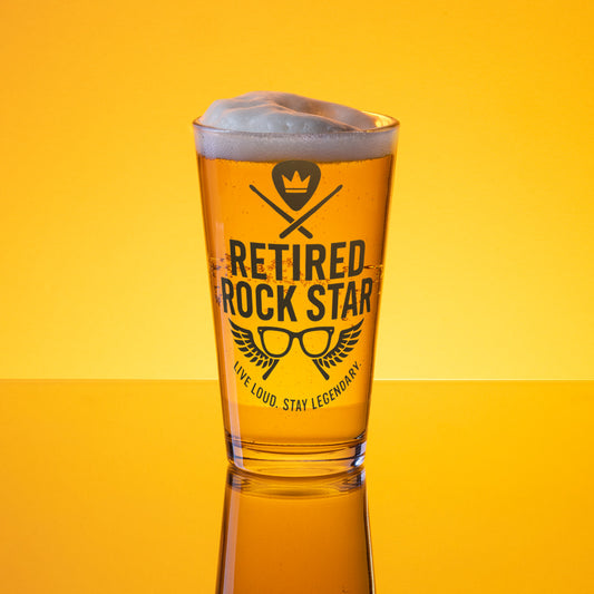 🍺 Retired Rock Star™ Shaker Pint Glass
