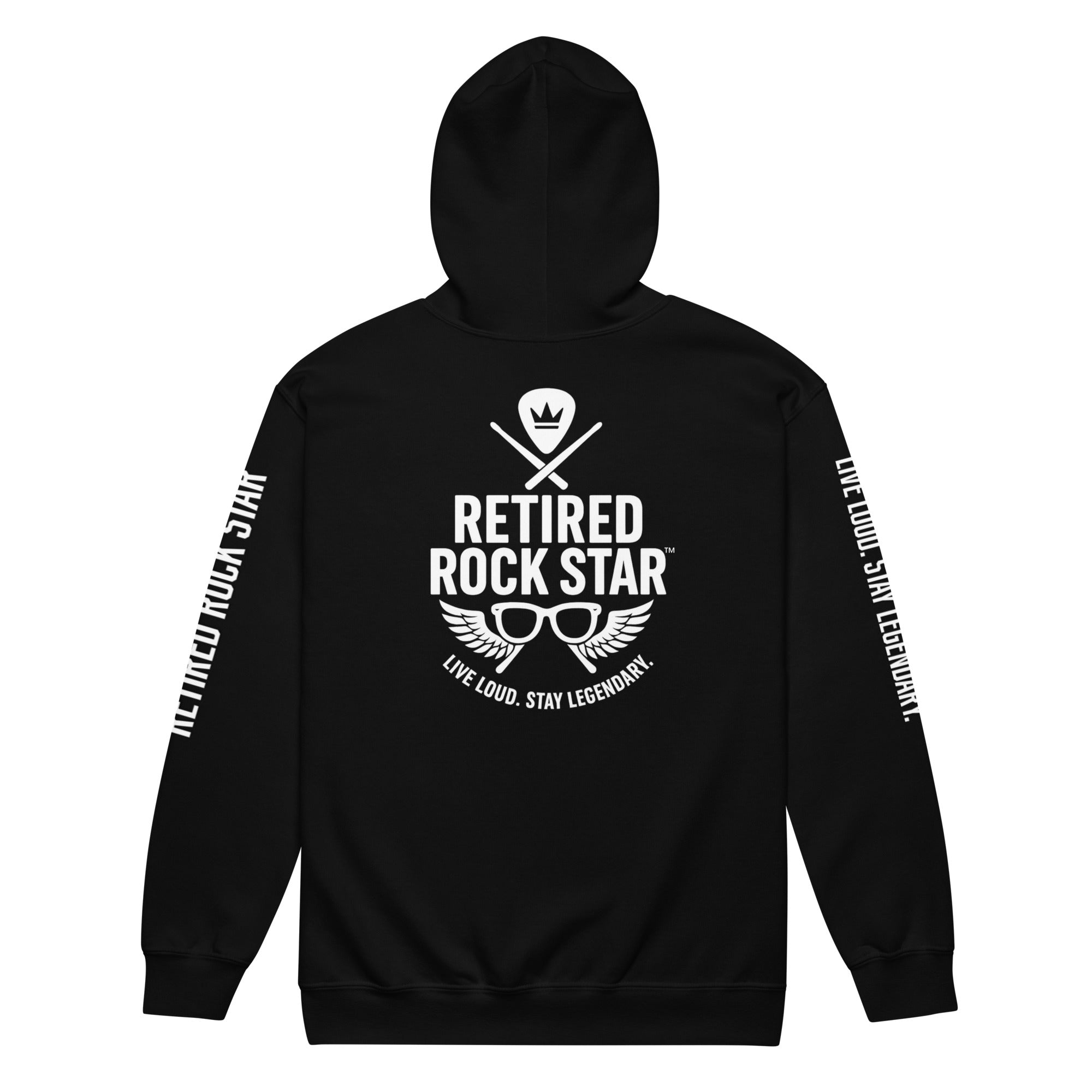 RETRO-ROCK ZIP HOODIE – “OG Logo Edition” – Retired Rock Star™