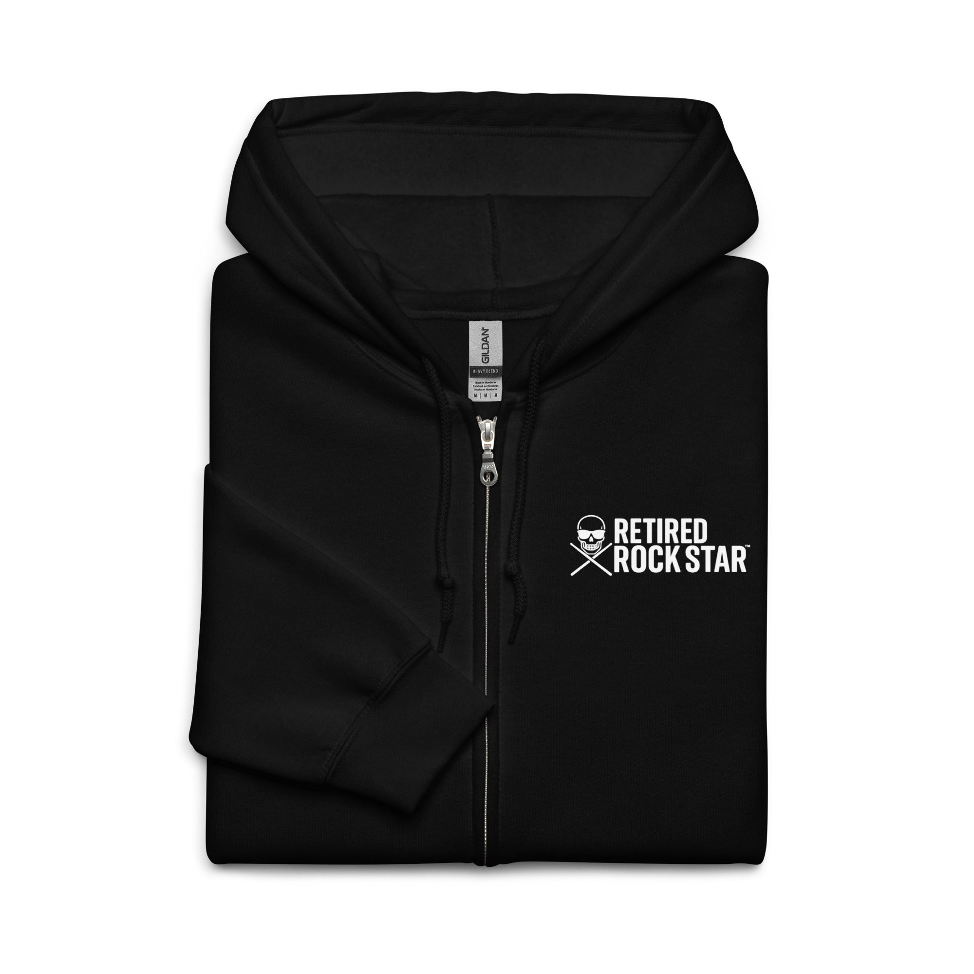 RETRO-ROCK ZIP HOODIE – “OG Logo Edition” – Retired Rock Star™