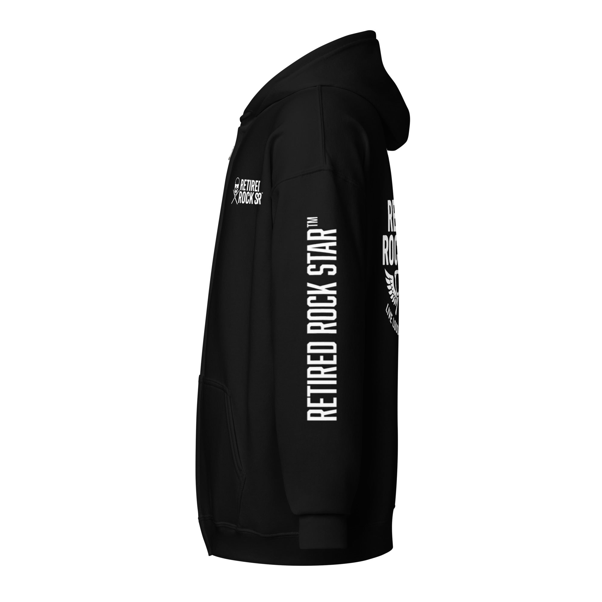 RETRO-ROCK ZIP HOODIE – “OG Logo Edition” – Retired Rock Star™